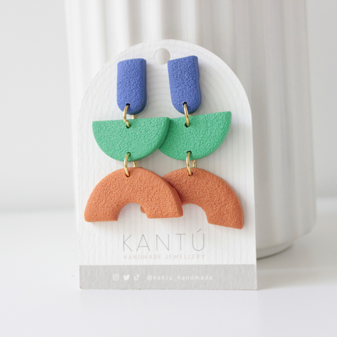Pendientes Color Block
