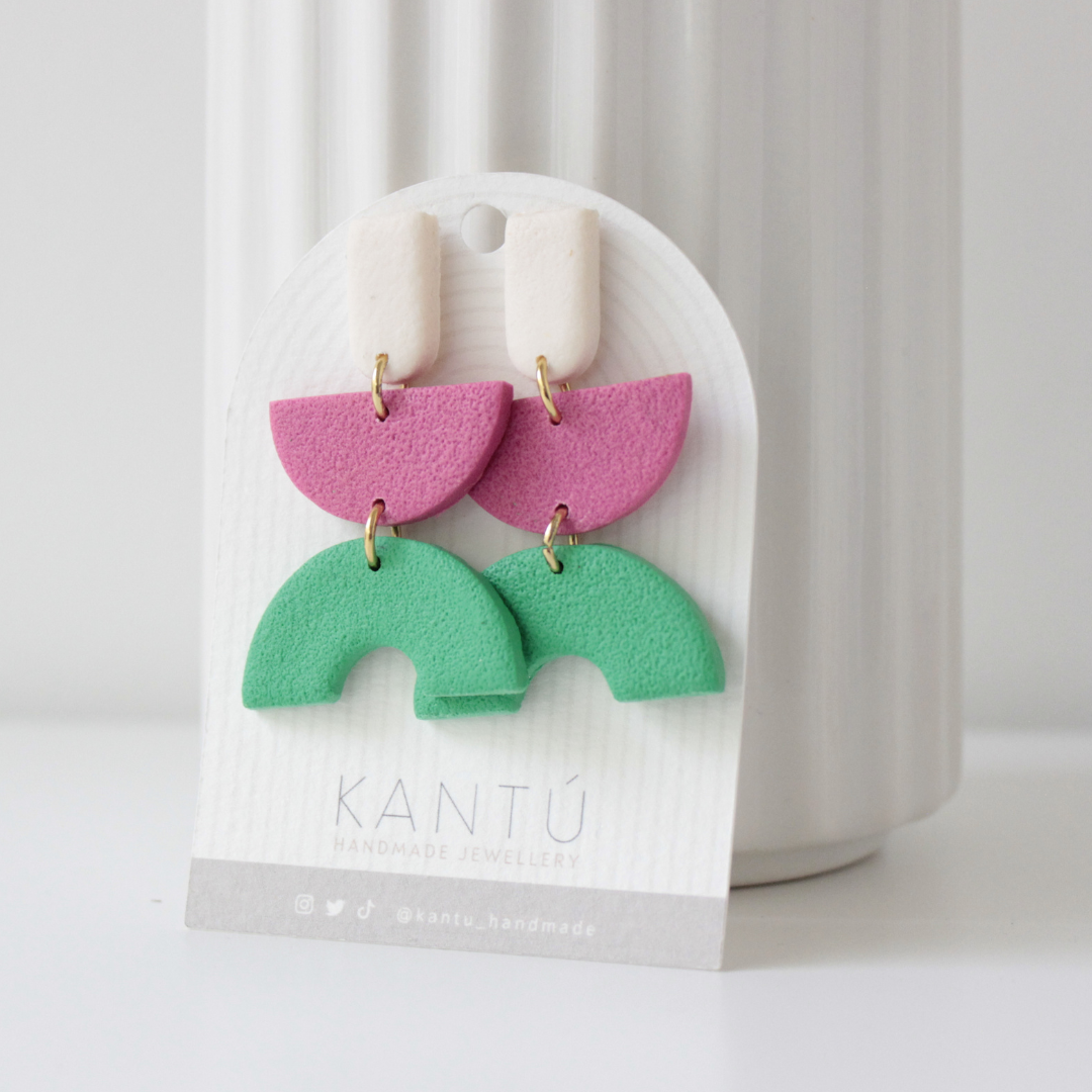 Pendientes Color Block