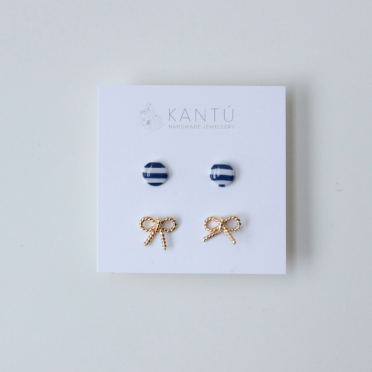 Pendientes Navy StudPack