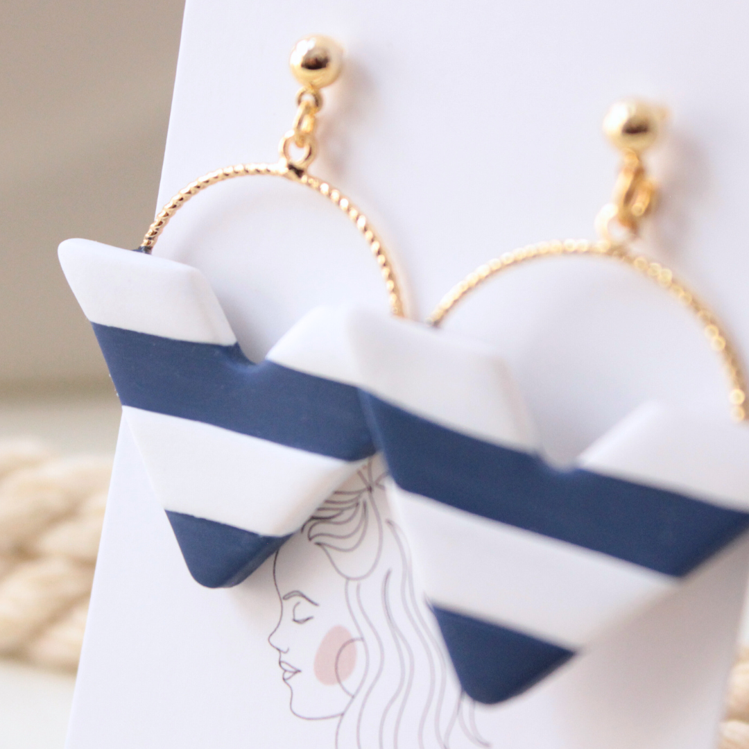 Pendientes Navy Arrow