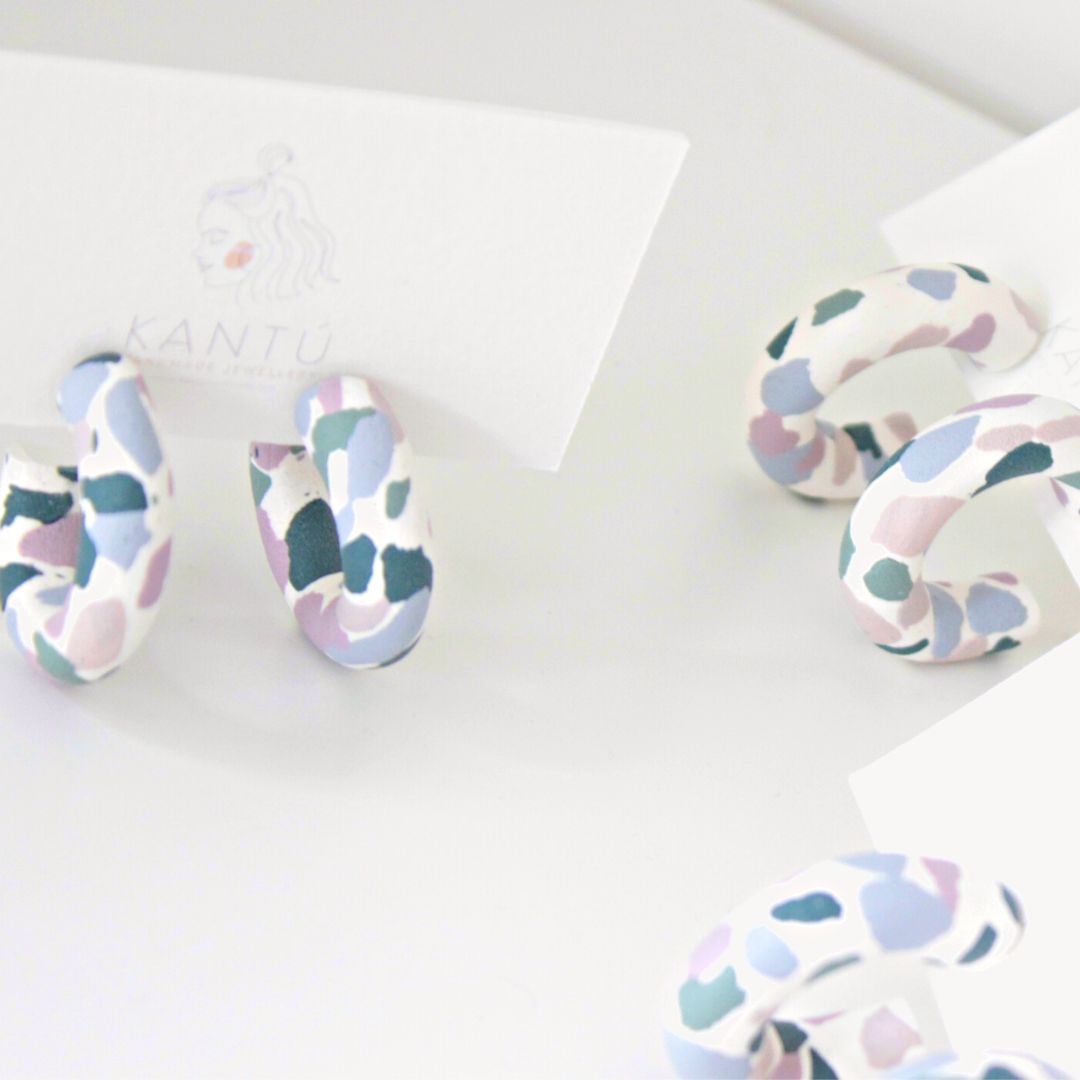 Pendientes Aro Terrazo Mini